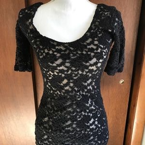 Lace short sleeve shirt